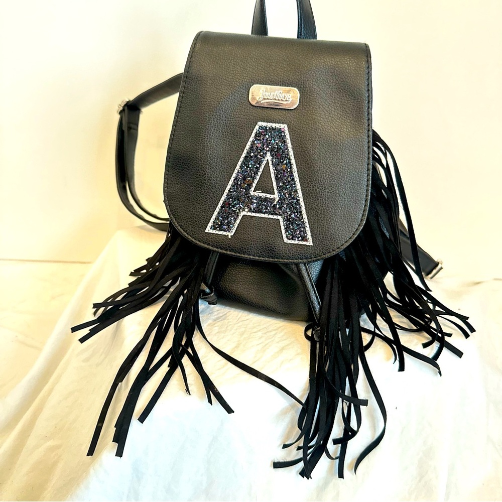 Justice backpack small letter A